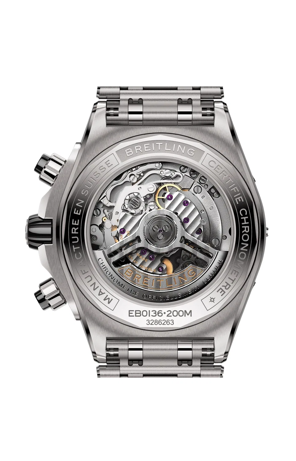 СУПЕР ХРОНОМАТ B01 44 - EB0136251M1E1 BREITLING, серебряный — фото 2