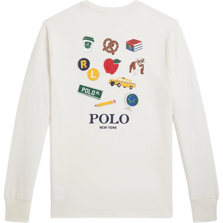 Футболка Kids' Polo Ralph Lauren, экрю — фото 3