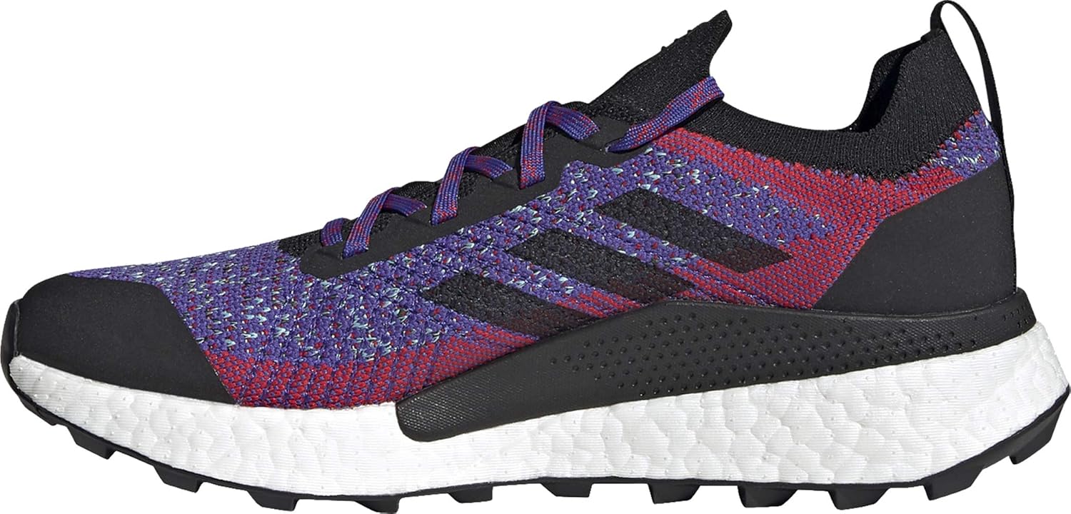 Кроссовки Adidas Terrex Two Ultra Parley Acid Mint/Black/Screaming Pink 10 D (М), черный/алый — фото 2