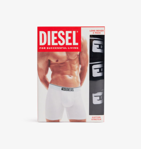 

Упаковка из трех трусов-боксеров из эластичного хлопка с фирменным поясом Diesel, цвет e4101