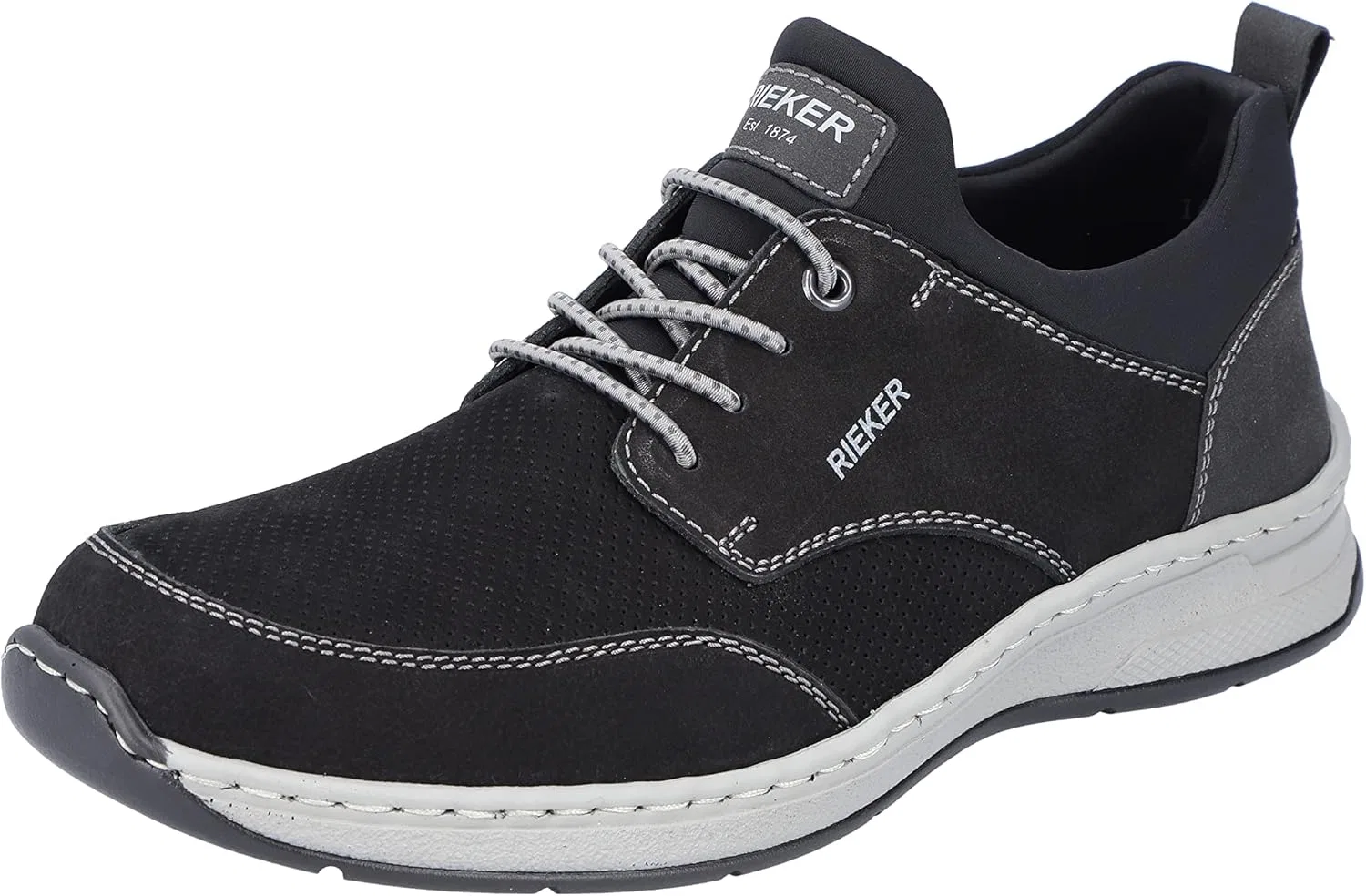Мужские туфли Rieker 14352 на шнуровке, Black