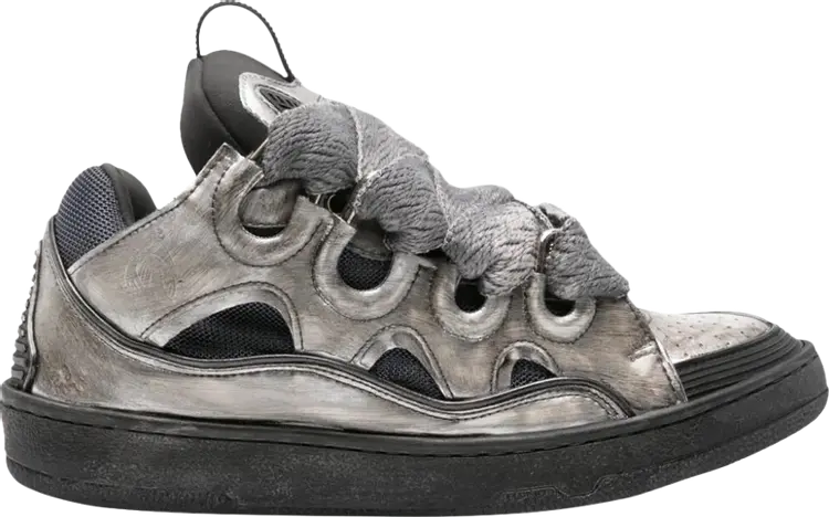 

Кроссовки Lanvin Curb Sneaker 'Vintage Silver Black', серебряный, Серый, Кроссовки Lanvin Curb Sneaker 'Vintage Silver Black', серебряный