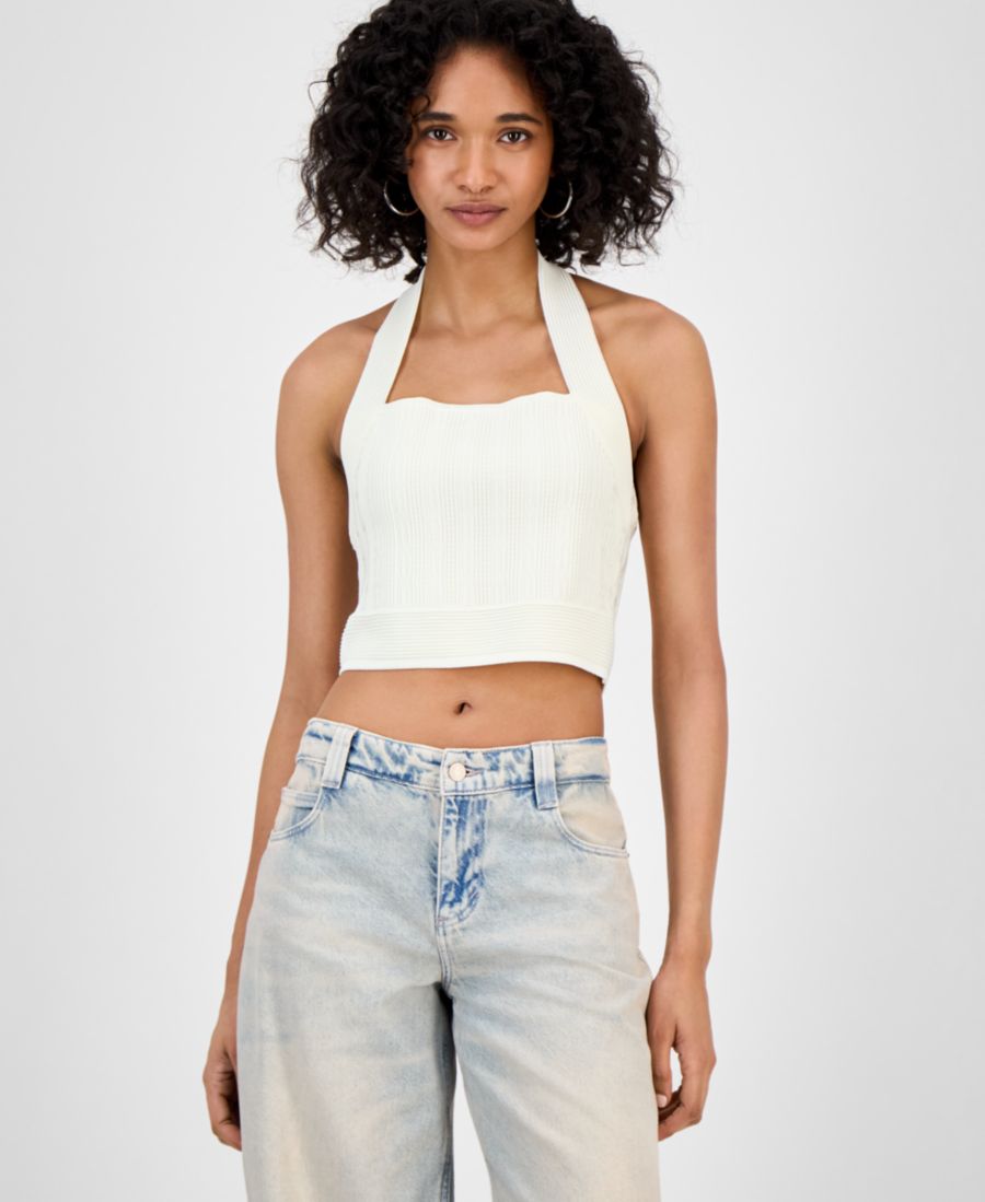 

Женский свитер без рукавов Sofie с завязками на шее GUESS, Dove White