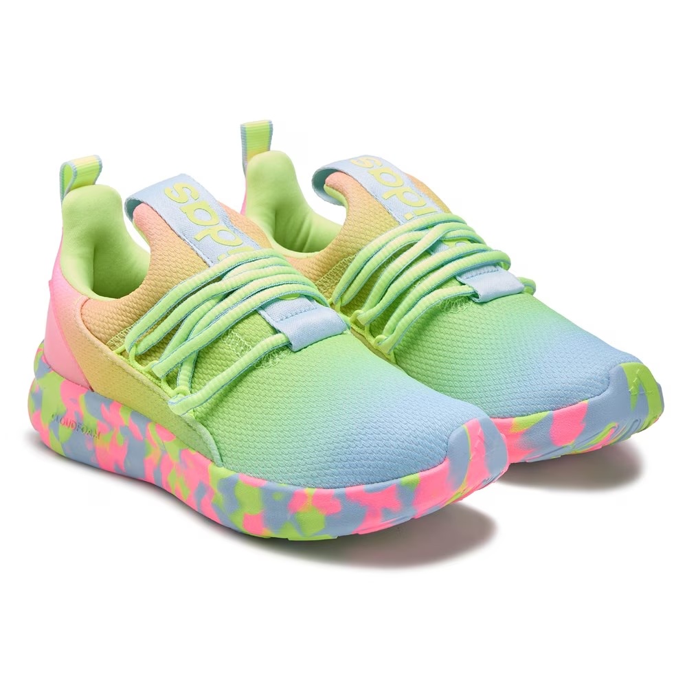 

Детская обувь на липучках lite racer adapt 7.0 для маленьких и больших детей Adidas, pink/blue/lime green