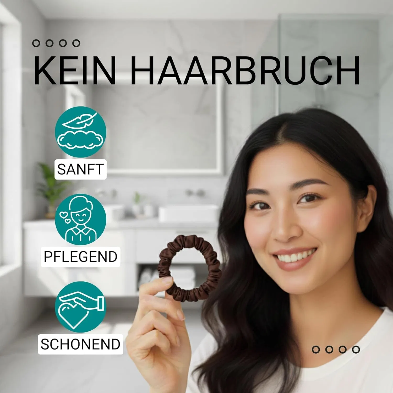 Набор из 3 шелковых резинок для волос HAARallerliebst Haarallerliebst, Brown Set Of 3 — фото 3