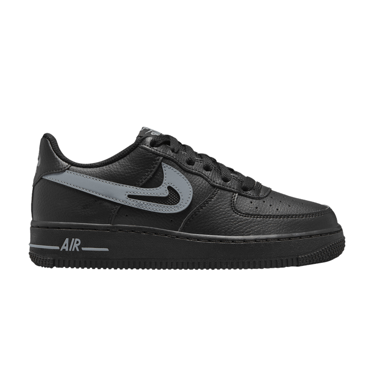 

Кроссовки Nike Air Force 1 GS 'Cut Out Swoosh - Black Cool Grey', черный