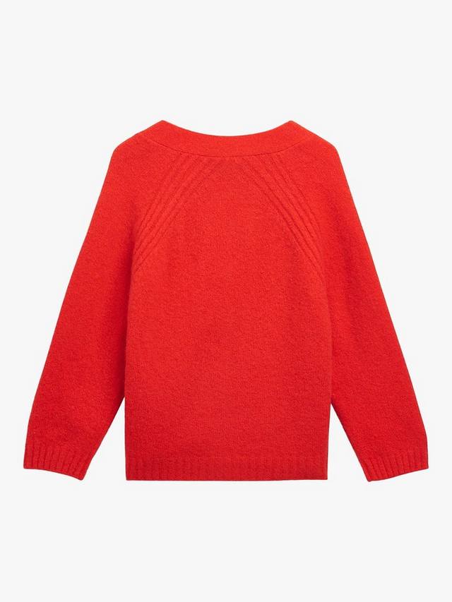 Детский кардиган из фактурной шерстяной смеси Whistles, Red — фото 2