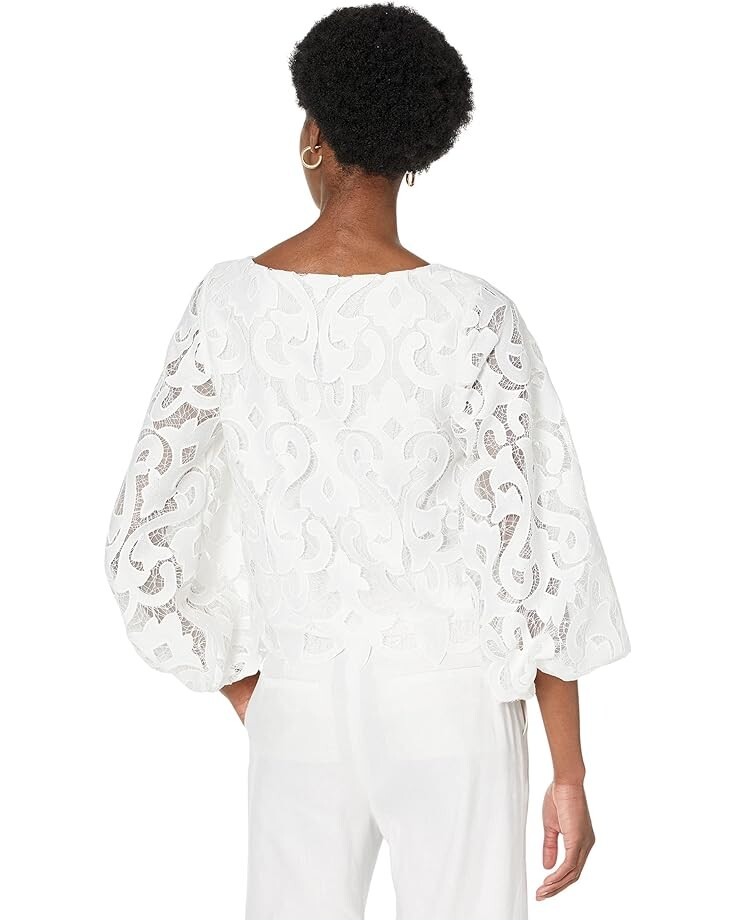 

Топ MILLY Beverly Guipure Lace Top, белый