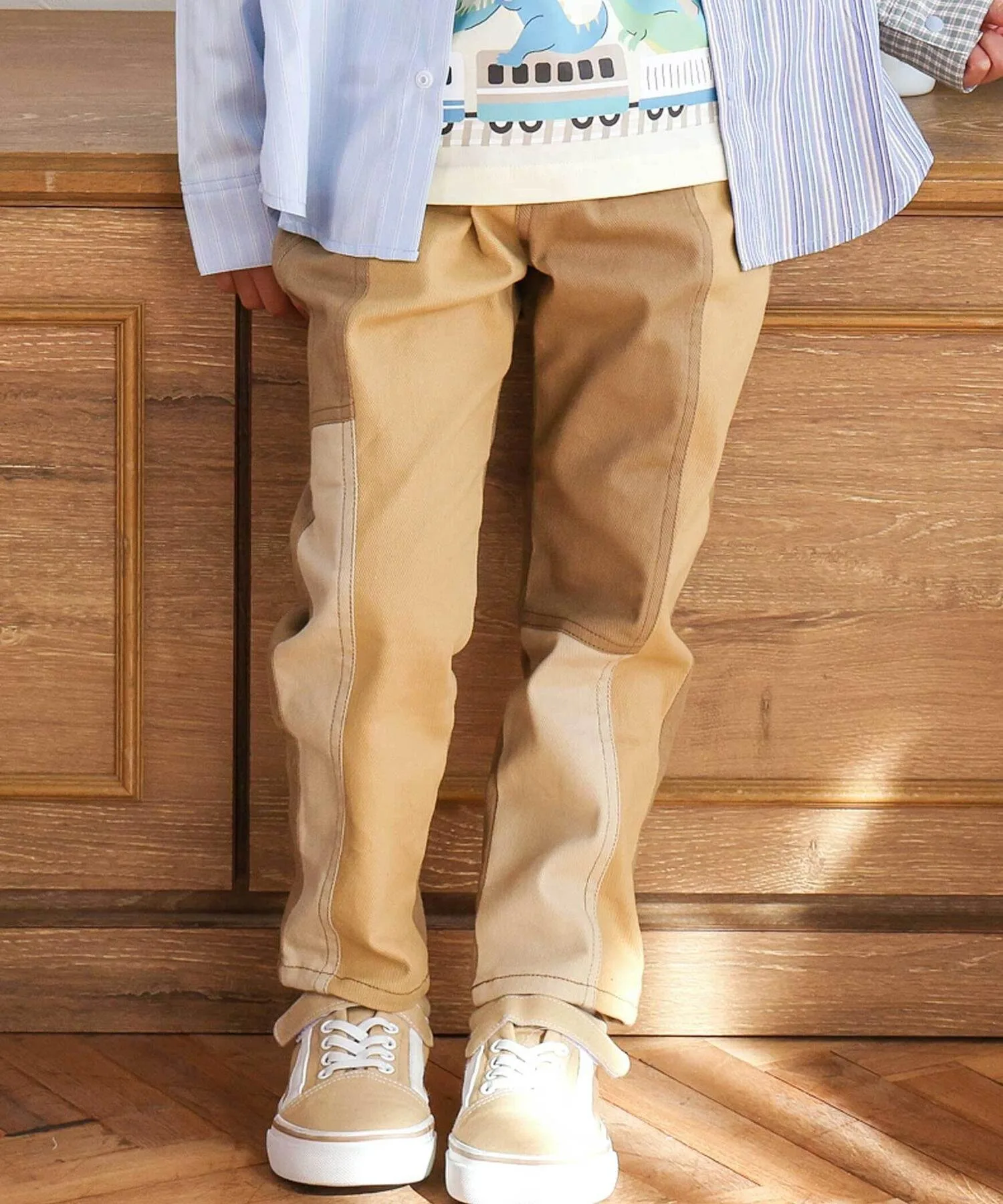 Рабочие брюки с биркой марки автомобиля (80-130 см) SLAP SLIP, Beige