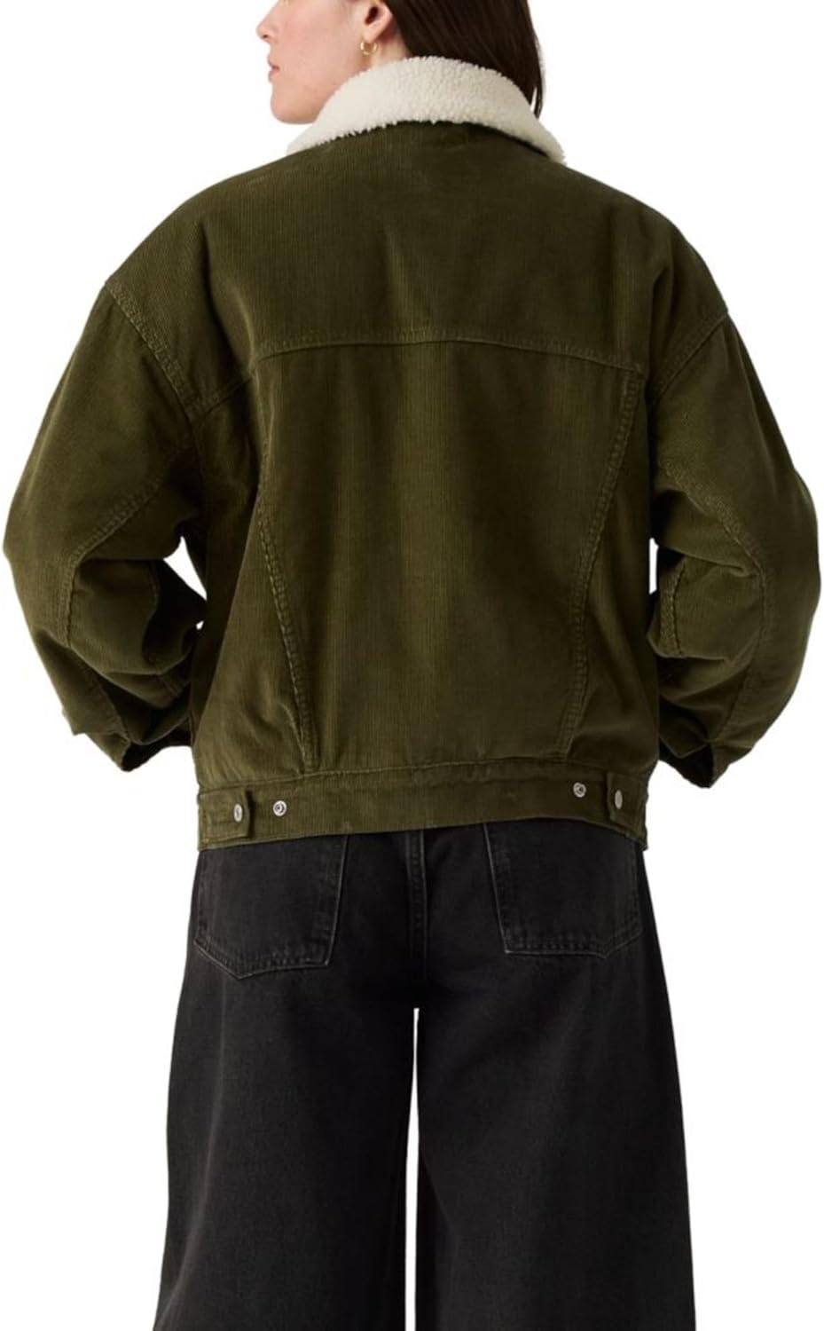 Levi's Женская куртка-тракер на шерпе в стиле 90-х, (New) Ivy Green (Corduroy - Non Stretch) — фото 2