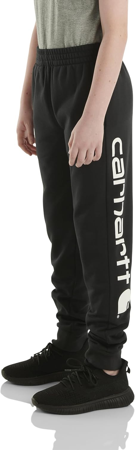 Детские флисовые спортивные брюки с логотипом Carhartt CK8429 для мальчиков, Black — фото 2