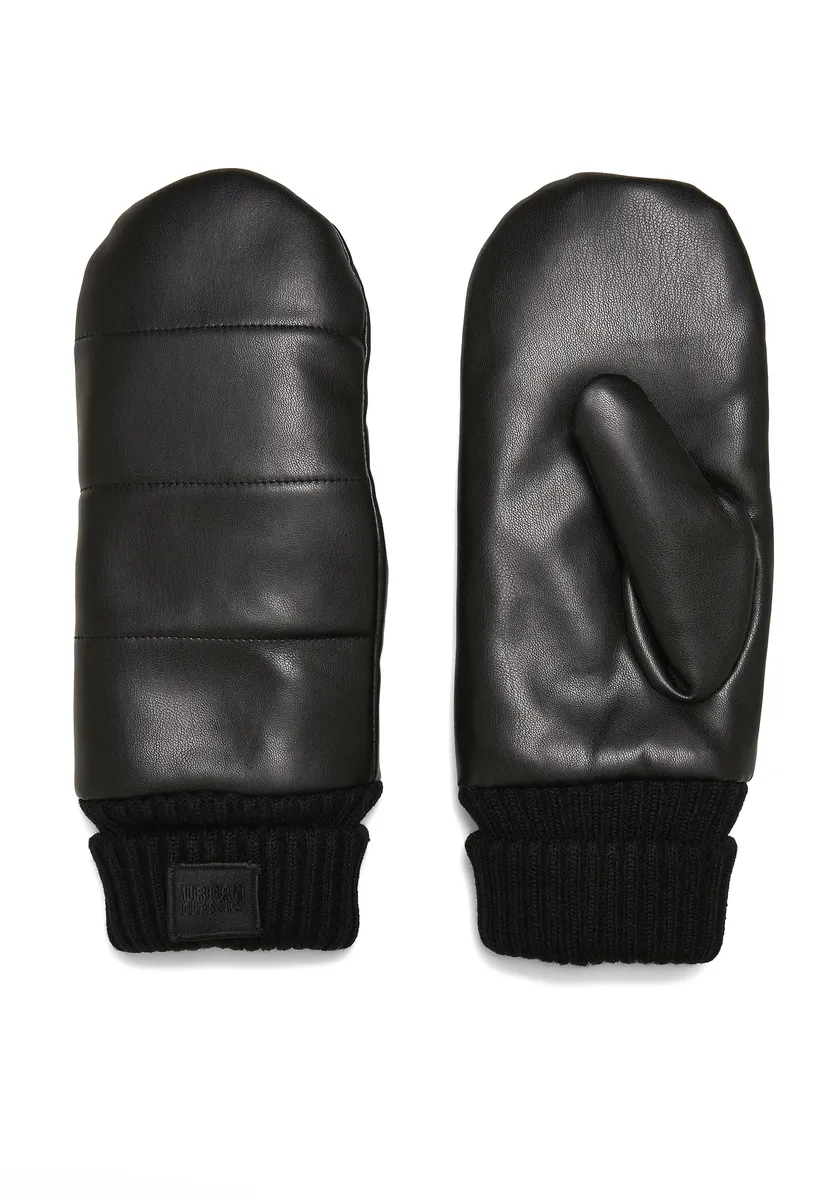 

Хлопчатобумажные перчатки URBAN CLASSICS " Urban Classics Unisex Puffer Imitation Leather Gloves", черный