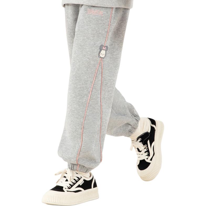 

Детские утепленные флисовые спортивные штаны для весны, осени и зимы Regular Disney, серый