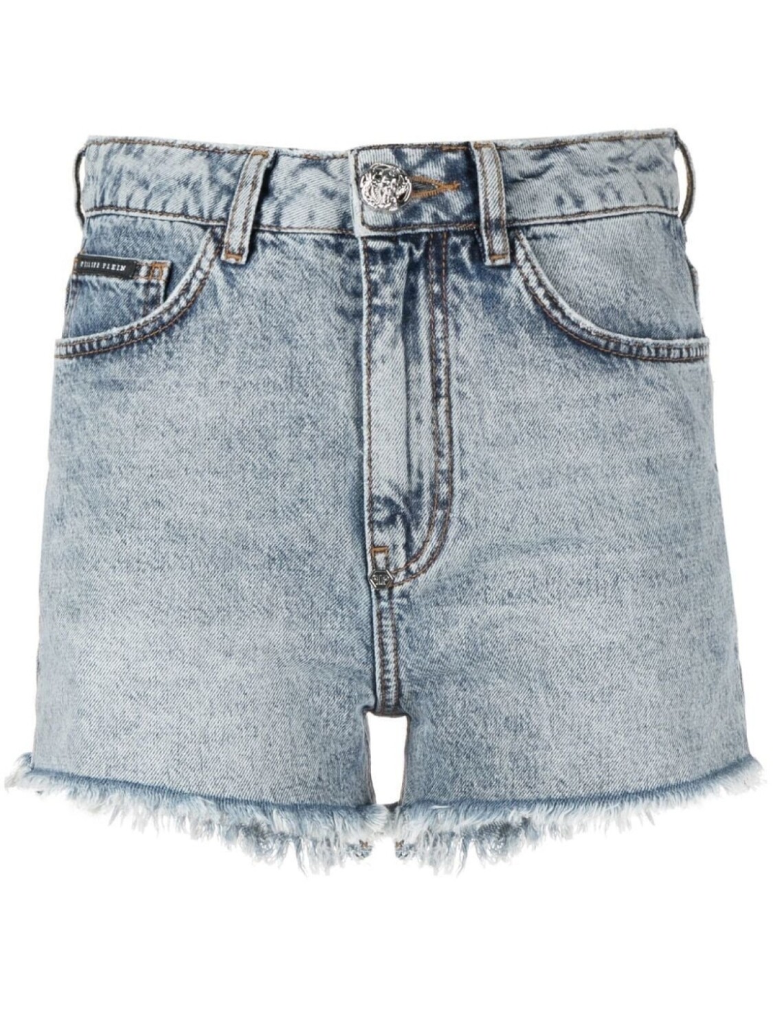 

Philipp Plein embellished-logo detail shorts, синий