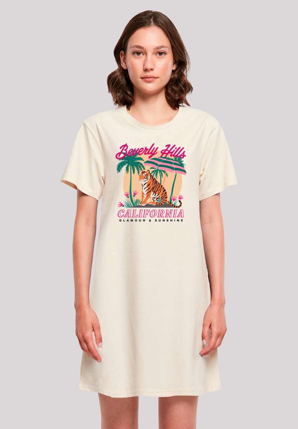 

Футболка с принтом BEVERLY HILLS CALIFORNIA GLAMOUR SUMMER F4NT4STIC, песочный