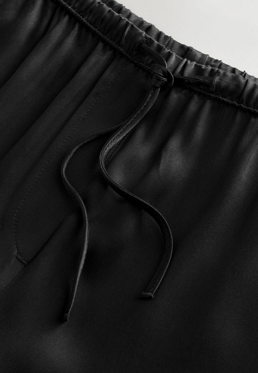 Брюки Next TIE WAIST WIDE, Black — фото 2