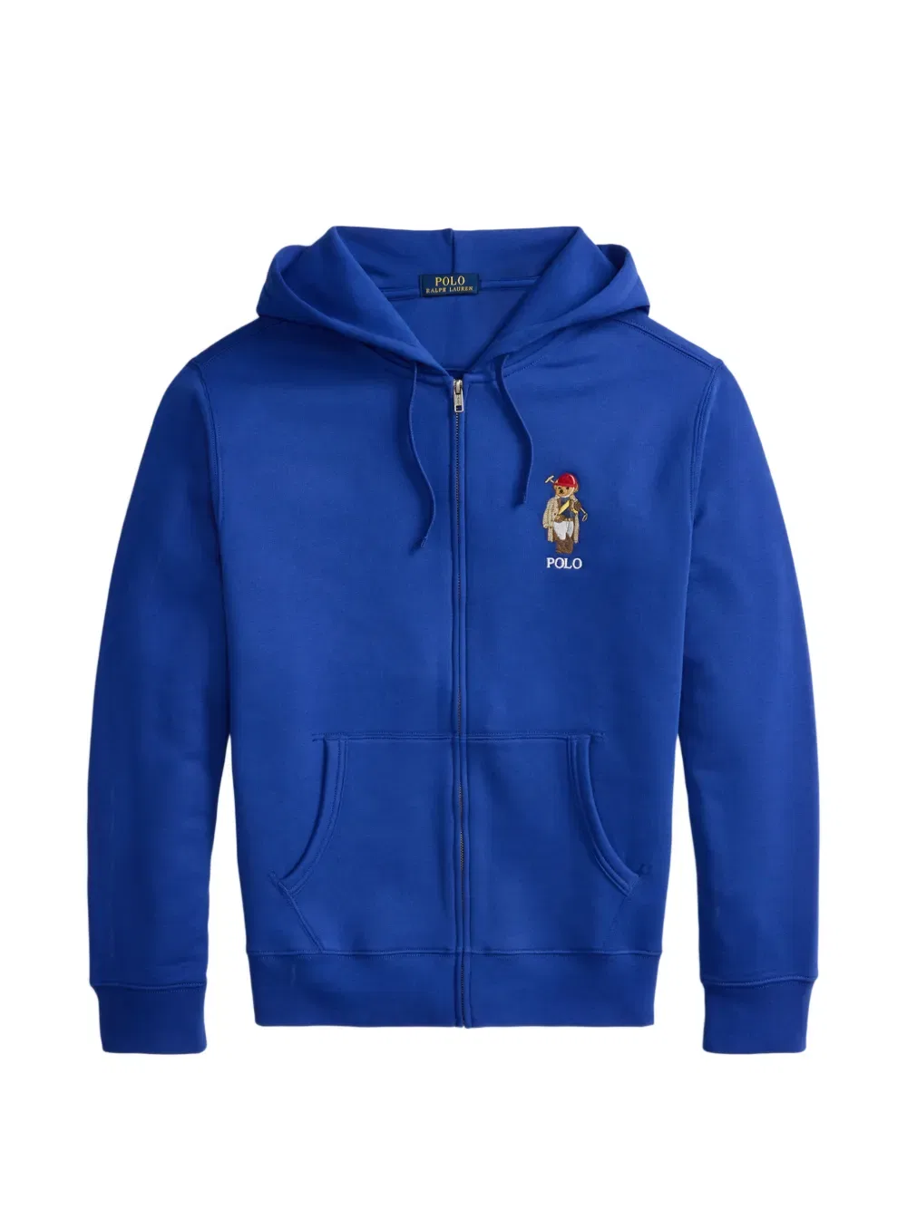 Толстовка на молнии с вышивкой в виде медведя Polo Ralph Lauren, синий