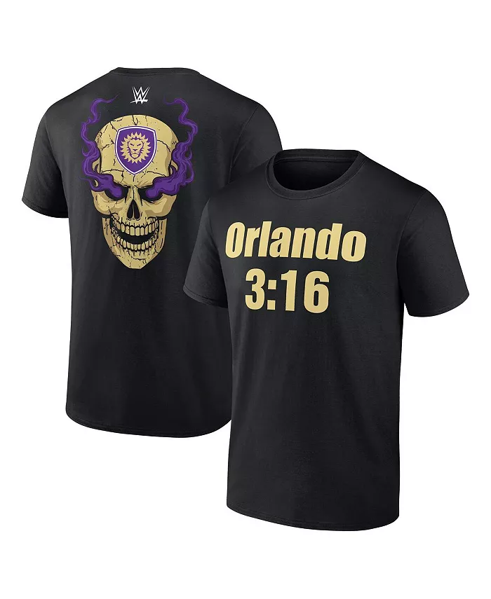 

Мужская черная футболка WWE x Orlando City SC 3:16 Fanatics