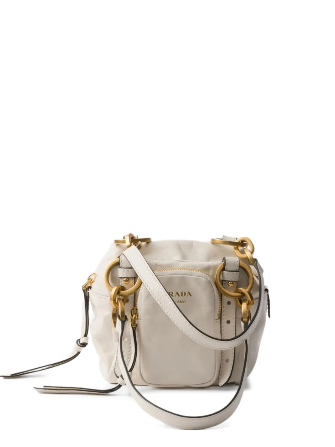 

Сумка-тоут Prada mini Dangle, белый