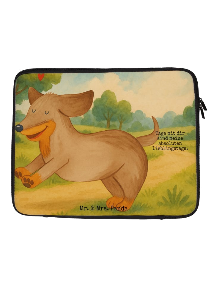 

Mr. & Mrs. Panda Сумка для ноутбука с изображением таксы и надписью белого цвета