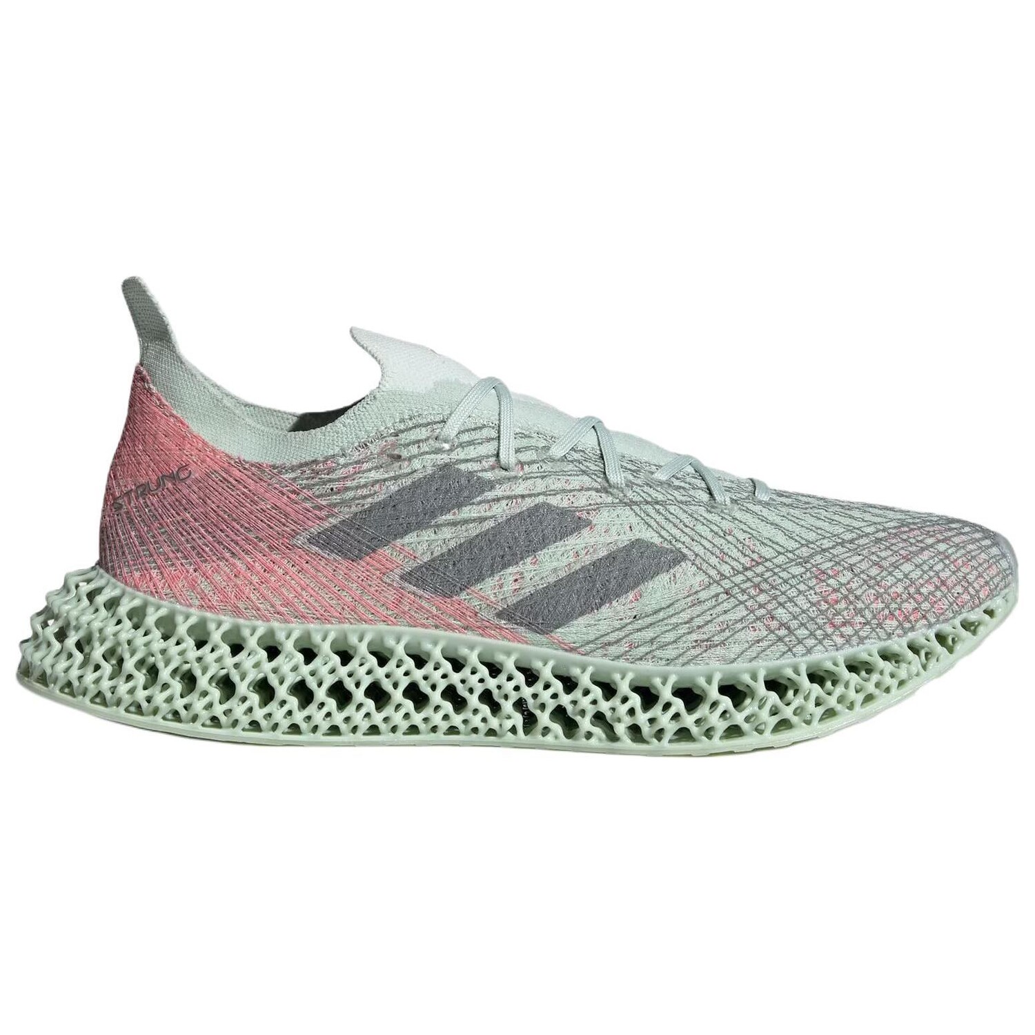 Кроссовки мужские 4D FWD с низким верхом из льна зеленого/серого/розового цвета Adidas — фото 2