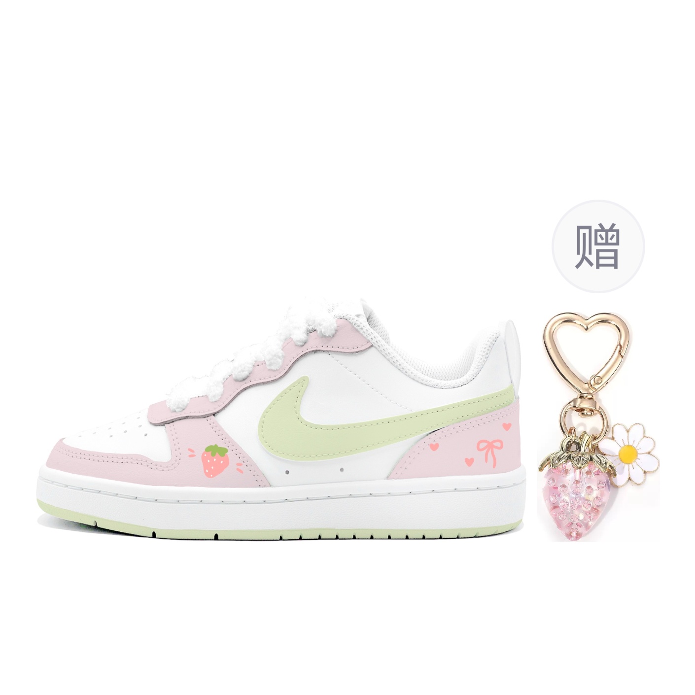 

Court Borough Low 2 нескользящие амортизирующие износостойкие low top детские скейтбординг обувь подростки Nike, розовый