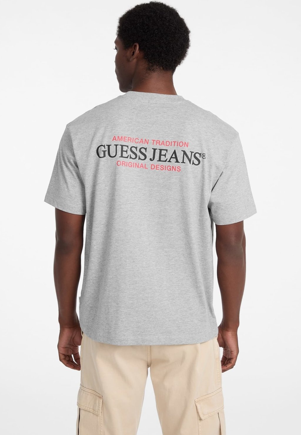 

Футболка с принтом AMERICAN Guess Jeans, серый