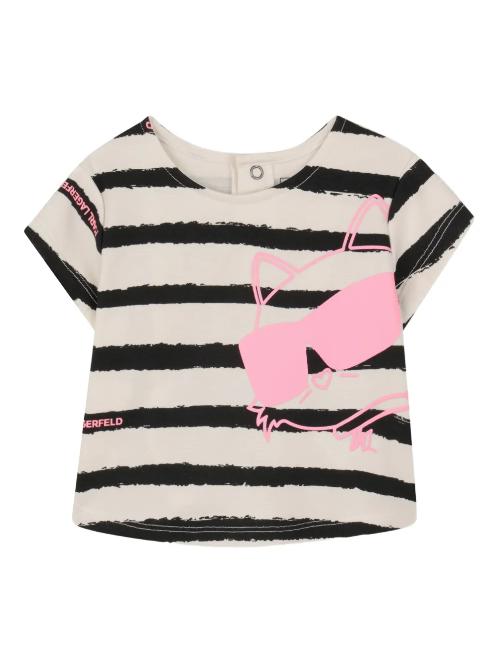 Полосатый комплект с юбкой ikon choupette KARL LAGERFELD KIDS, розовый — фото 3