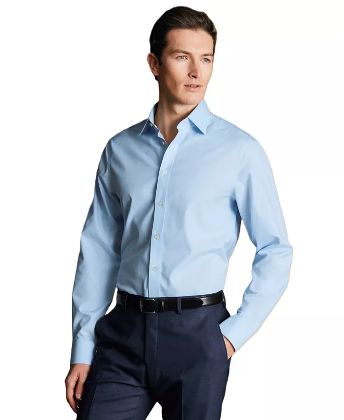 

Мужская рубашка из поплина Slim-Fit Charles Tyrwhitt, синий