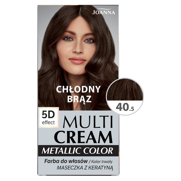 

Краска для волос 40.5 холодный коричневый, 1 упаковка. Joanna Multi cream metallic color, цвет 40.5 chłodny brąz