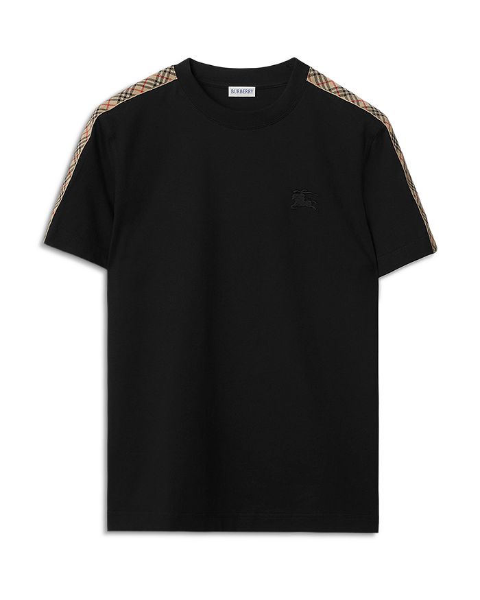 

Футболка Check Trim из хлопка Burberry, черный
