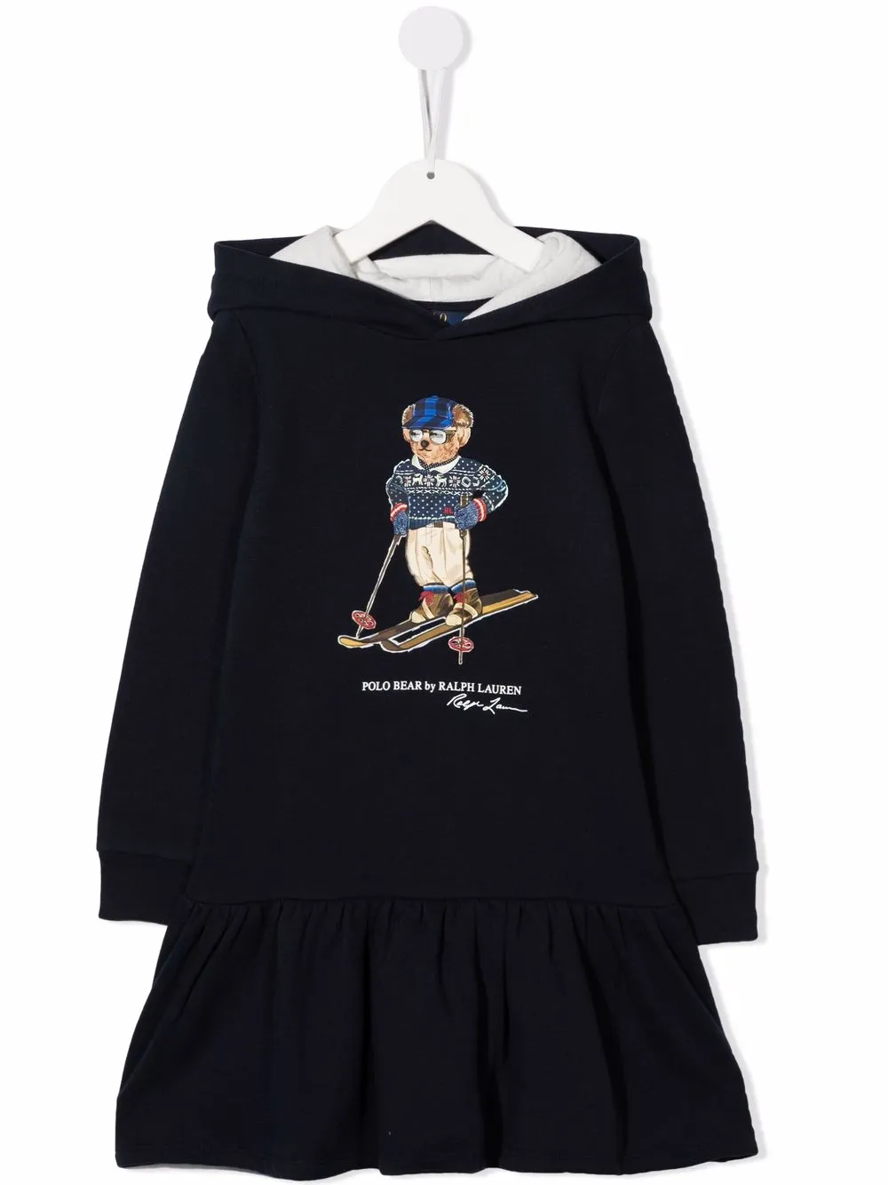 

Платье-худи с принтом Teddy Bear POLO RALPH LAUREN KIDS, синий