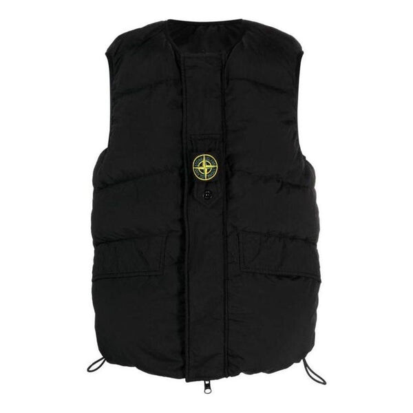 

Жилет quilted reversible down vest 'black' Stone Island, черный