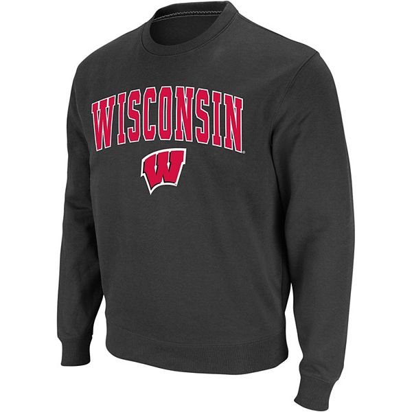 

Мужской свитшот с логотипом и аркой wisconsin badgers цвета charcoal Colosseum, Черный, Мужской свитшот с логотипом и аркой wisconsin badgers цвета charcoal Colosseum