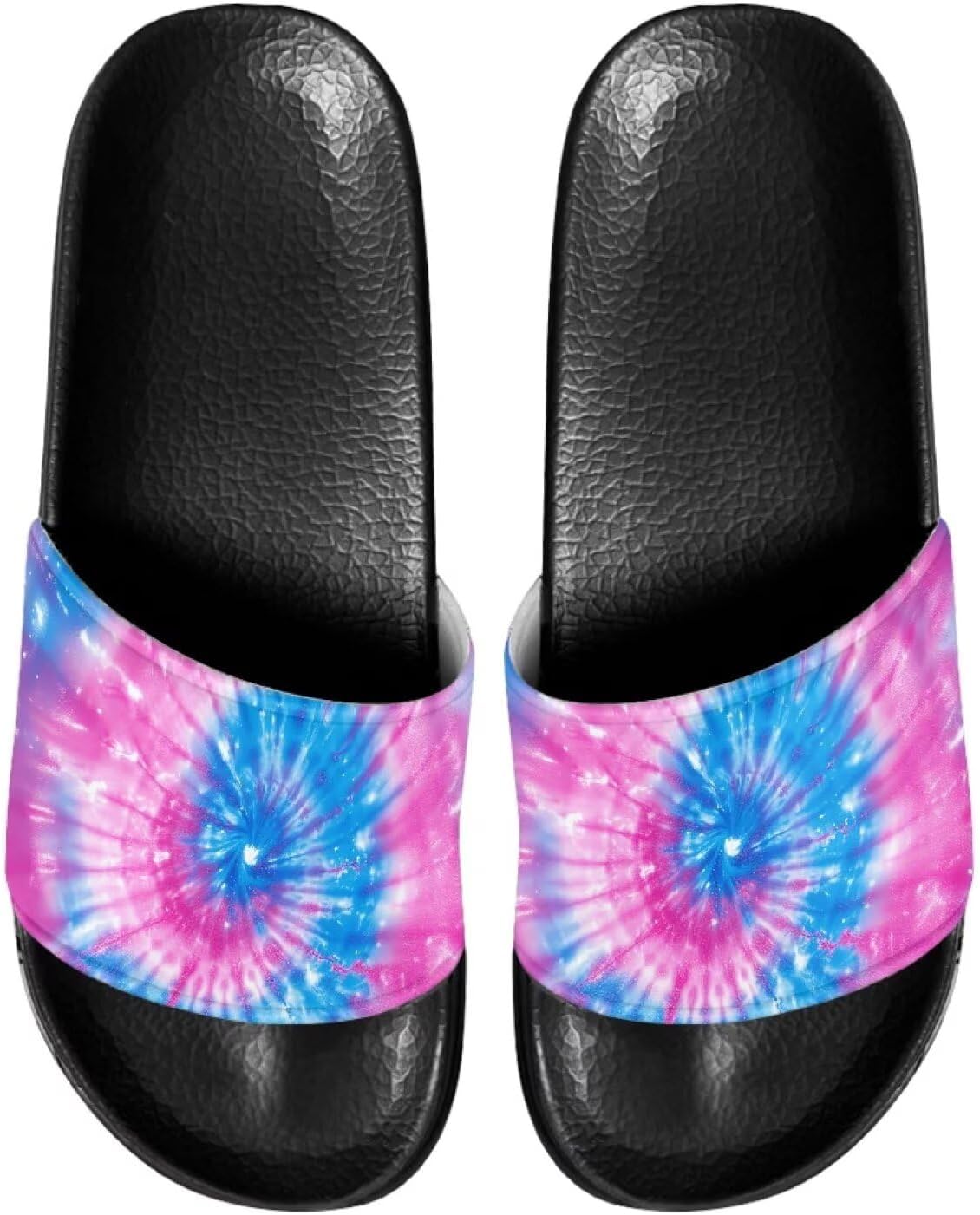 

Милые шлепанцы для женщин, удобные, быстро сохнущие, на плоской подошве, для пляжа и душа Judentidos, Tie Dye