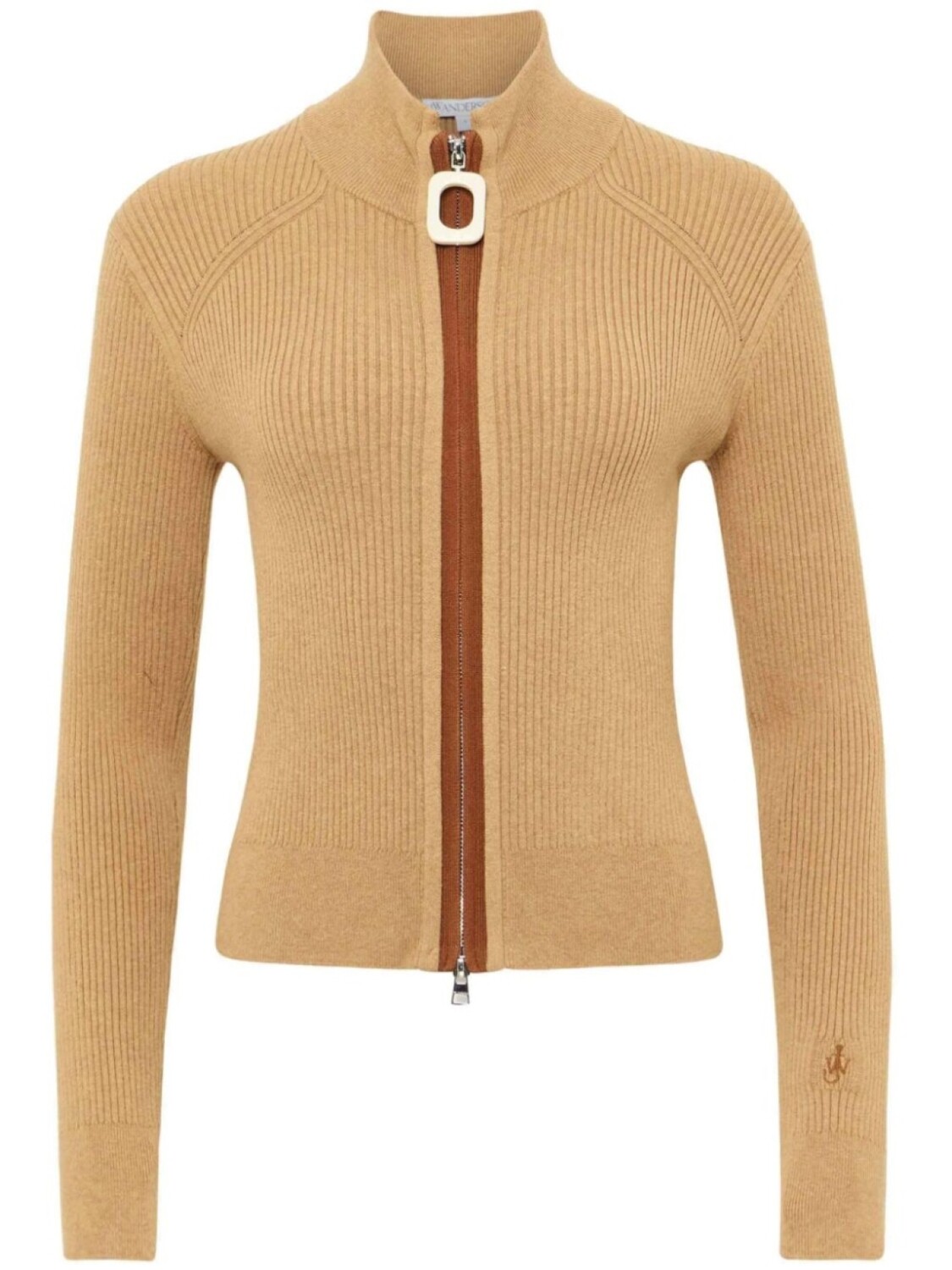 

Кардиган в рубчик JW Anderson, нейтральный цвет