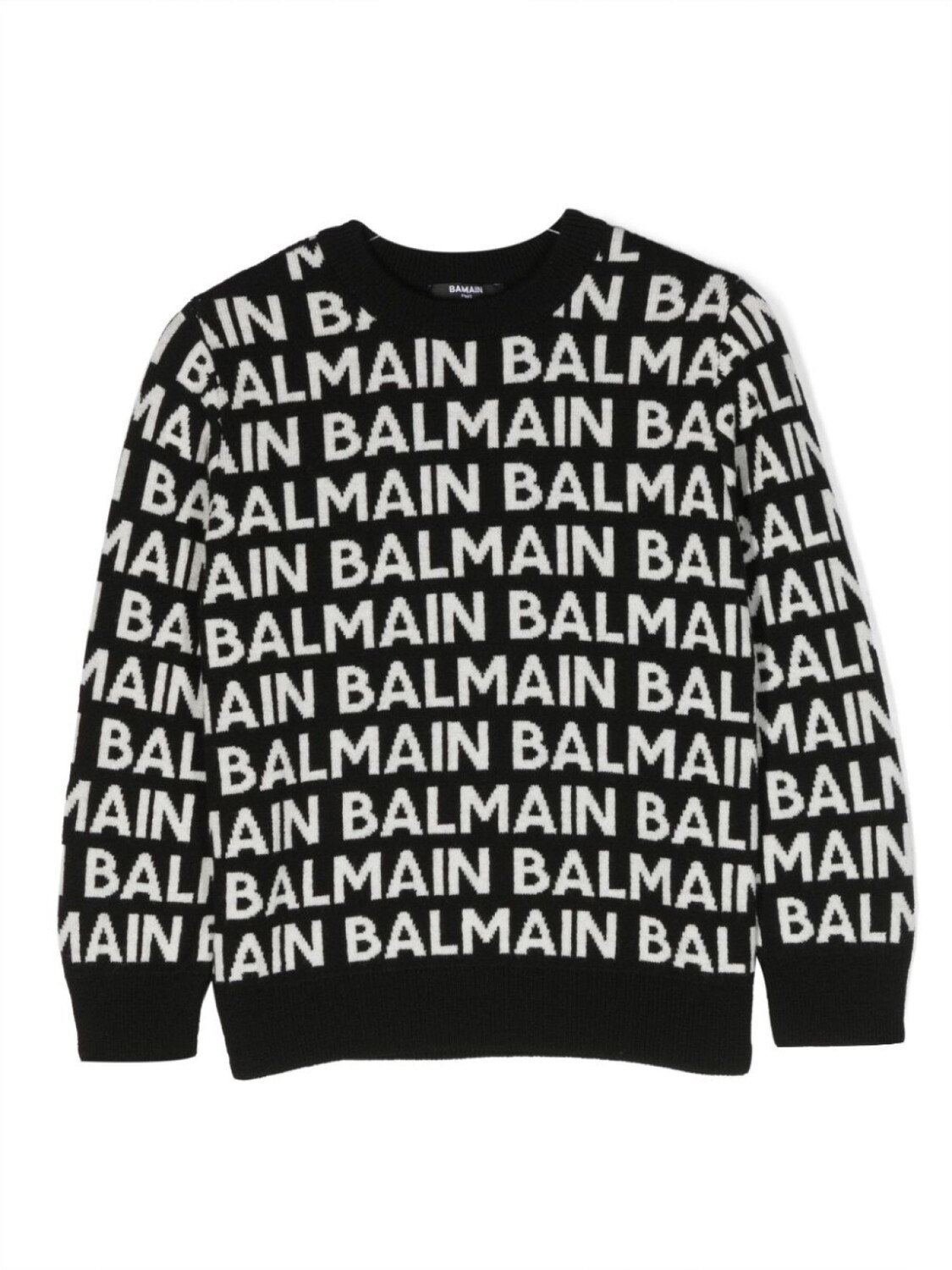 

Balmain Kids джемпер вязки интарсия с логотипом, черный