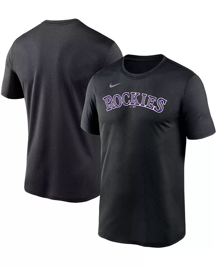 

Мужская черная футболка Colorado Rockies Wordmark Legend Nike