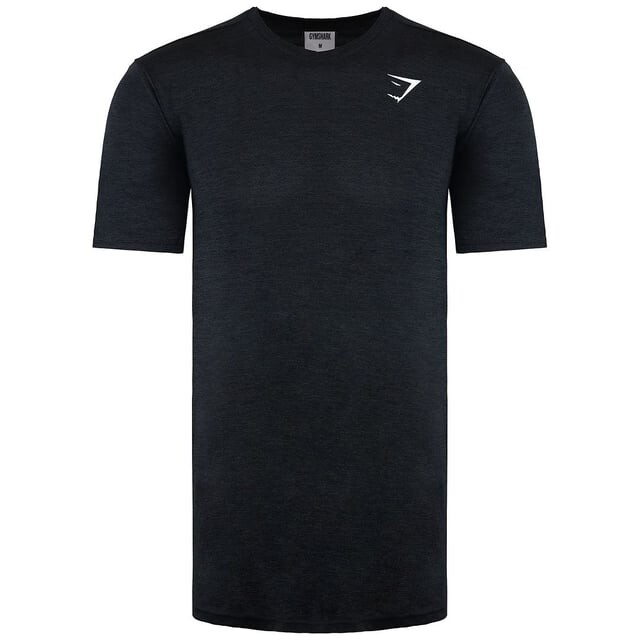 

Прибытие тонкой мужской черной футболки Gymshark, черный