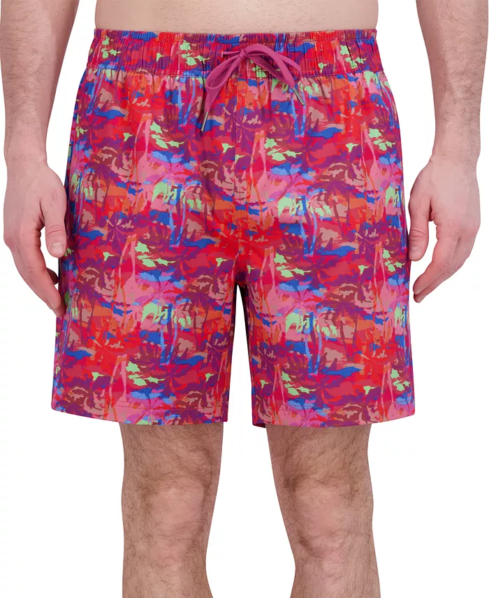 

Мужские плавки Drew с цветочным принтом на завязках, 7" Robert Graham, розовый