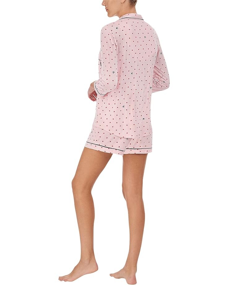 

Пижамный комплект DKNY 3/4 Sleeve Top and Boxer Pajama Set, цвет Rose Hearts