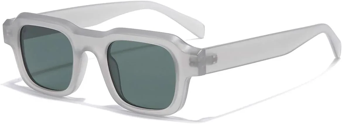 

Модные солнцезащитные очки для женщин, роскошные, прозрачные, в стиле ретро, ​​для мужчин, трендовые, с защитой от УФ-излучения UV400 UATXTAU, Grey Green