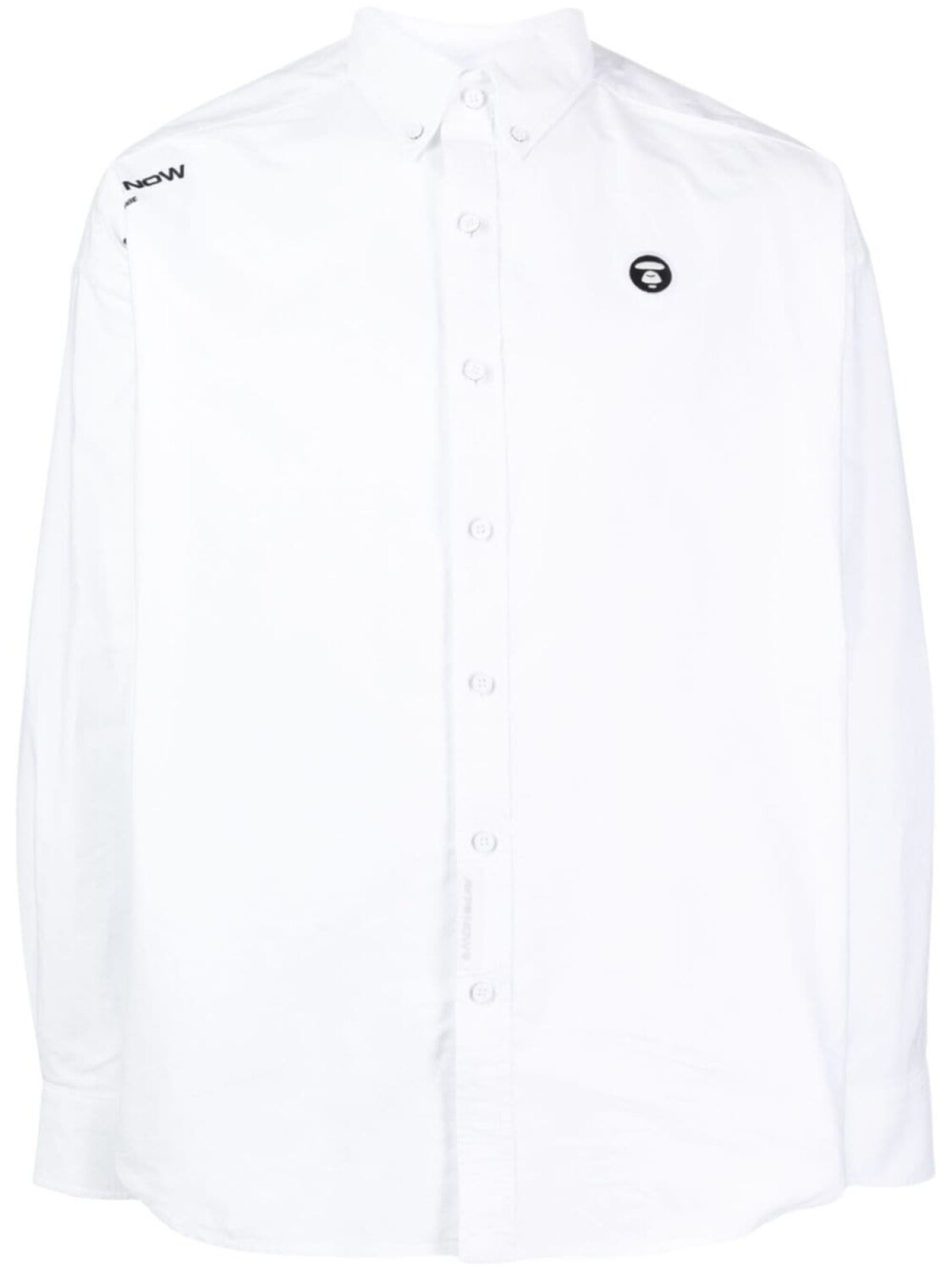 

Рубашка с вышитым логотипом AAPE BY *A BATHING APE, белый