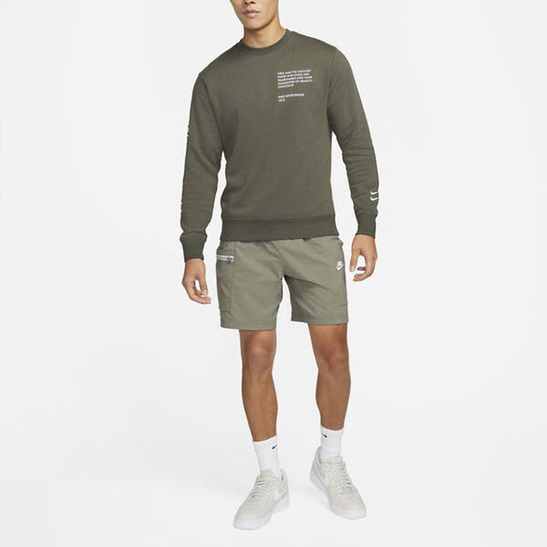 Свитер swoosh athleisure casual sports sweatshirt Nike, зеленый — фото 2