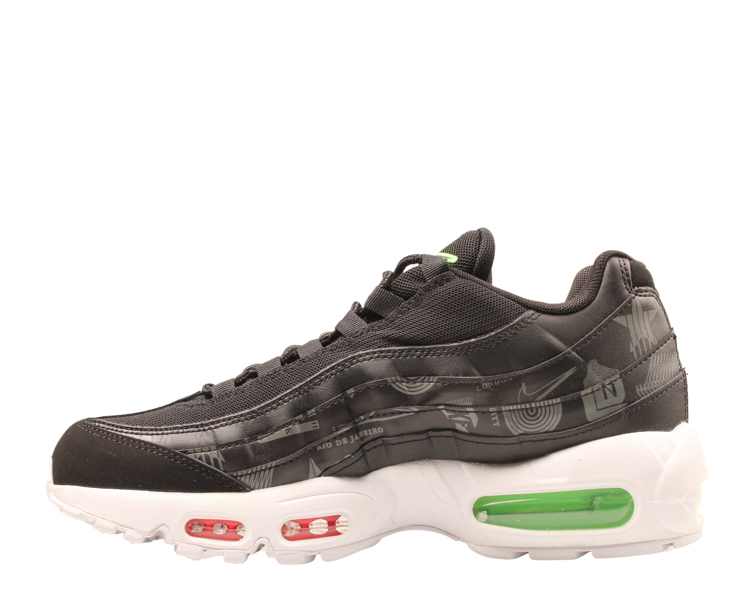 Nike Air Max 95 WW Black/White-Green Strike Мужские кроссовки для бега CQ9743-001 — фото 3