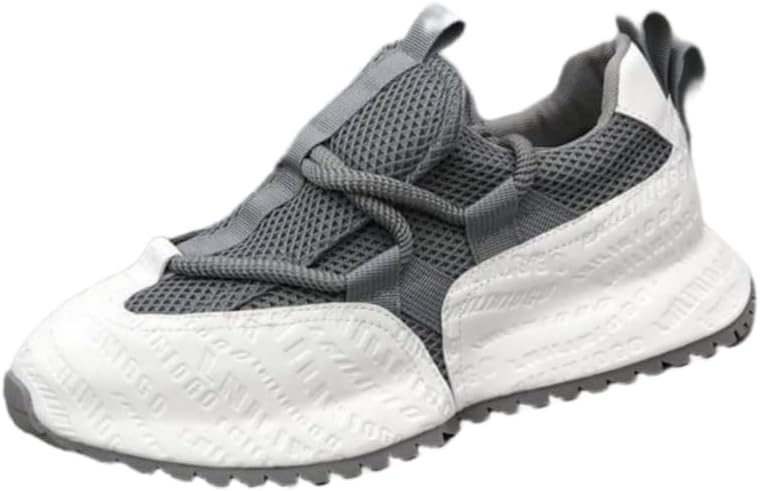 

Мужские модные низкие кеды на шнуровке, с удобной тканью, подходят для прогулок, повседневного ношения и повседневного отдыха Hoalox, серый