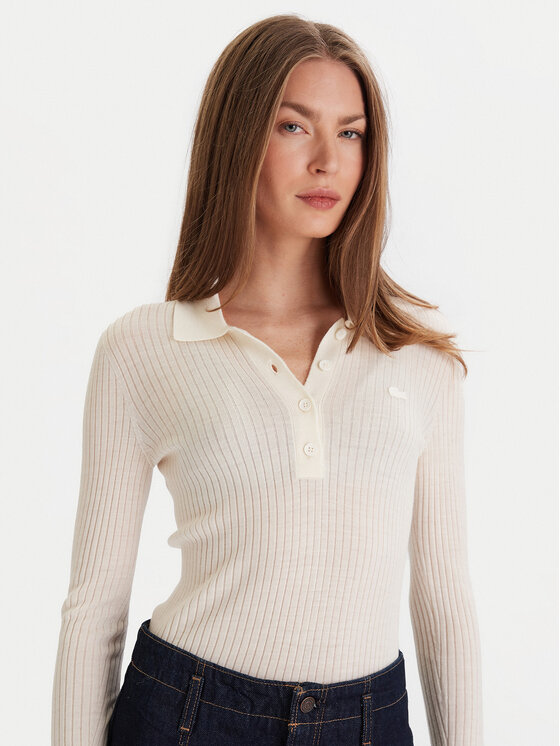 Свитер Lacoste AF4006 slim fit, экрю — фото 4