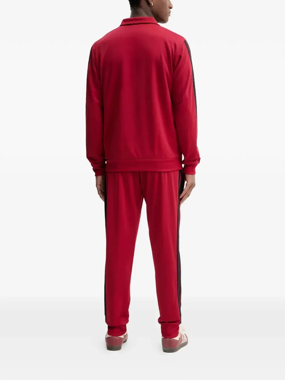 Спортивный костюм с полосками Adidas, красный — фото 3