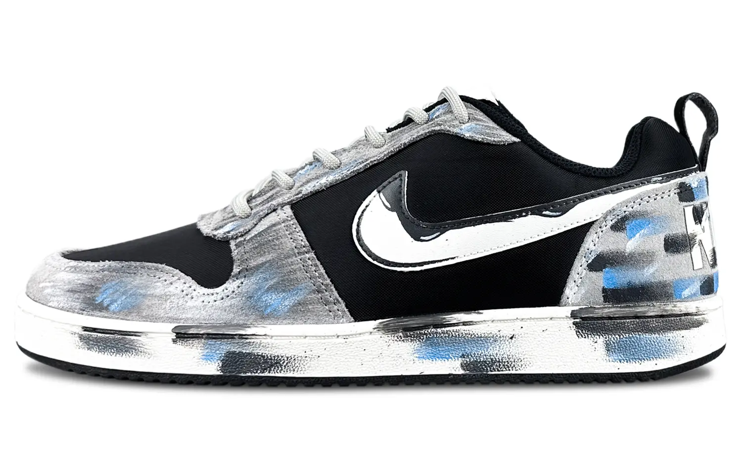 

Nike Мужские износостойкие низкие скейтбордные кроссовки Court Borough, черный с серым