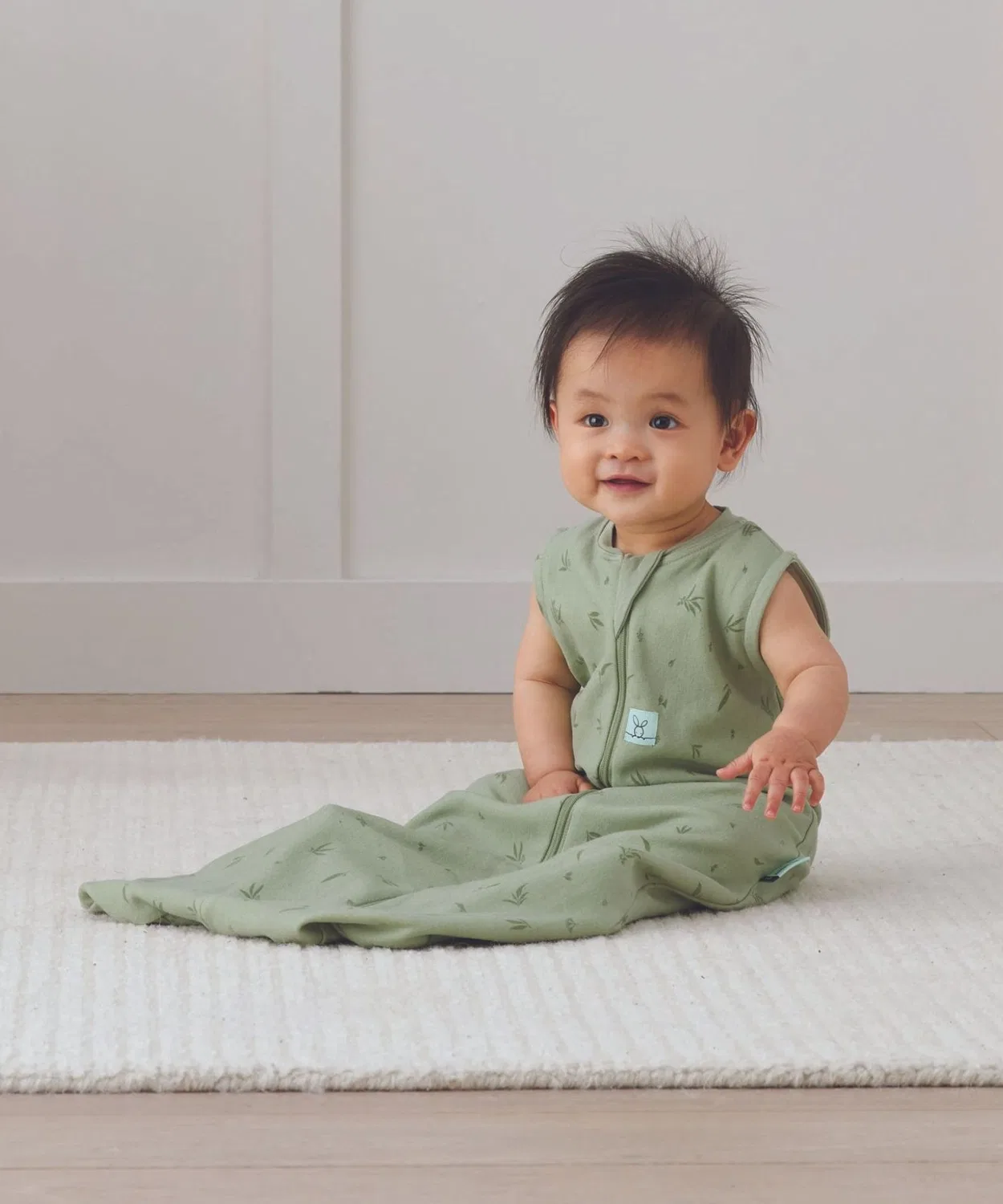 Детский спальный мешок ergoPouch Jersey Sleeping Bag 1.0 TOG, 3-24 мес, органический хлопок, цвет шалфейно-зеленый
